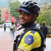 Temple University Police Officer patrolling on main campus
